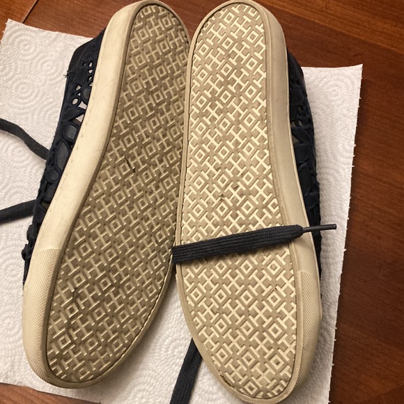 Tory Burch Navy Lace Sneakers - Picture 4 of 11